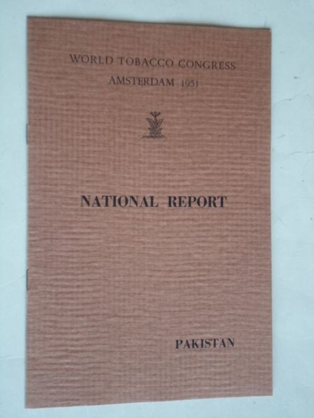  - National Report Pakistan, World Tobacco Congress Amsterdam