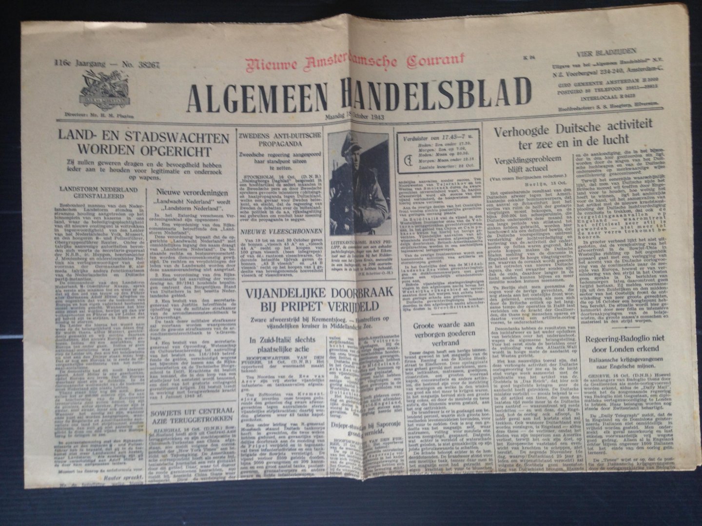 Oorlogskrant - Algemeen Handelsblad, Nieuwe Amsterdamsche Courant