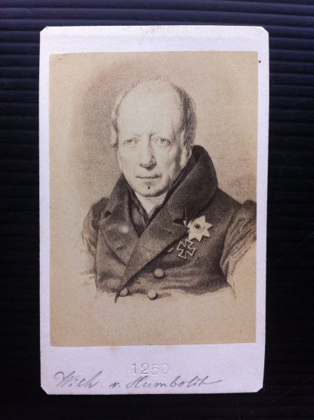 Carte de visite - Wilhelm von Humboldt [1767-1835], Taalwetenschapper, filosoof , staatsman en stichter van de Humboldt Universiteit te Berlijn
