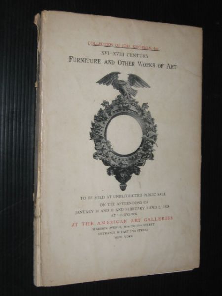 Veilingcatalogus - Collection of Joel Koopman,  Furniture and Other Works of Art