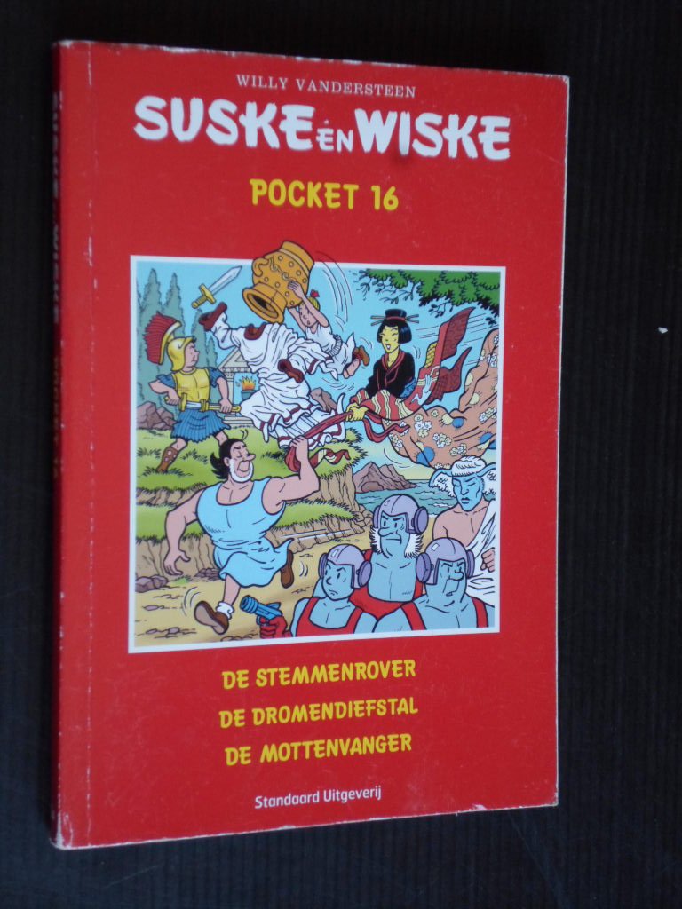  - Suske en Wiske Pocket 16, met 3 verhalen De Stemmenrover, De Dromendiefstal, De Mottenvanger