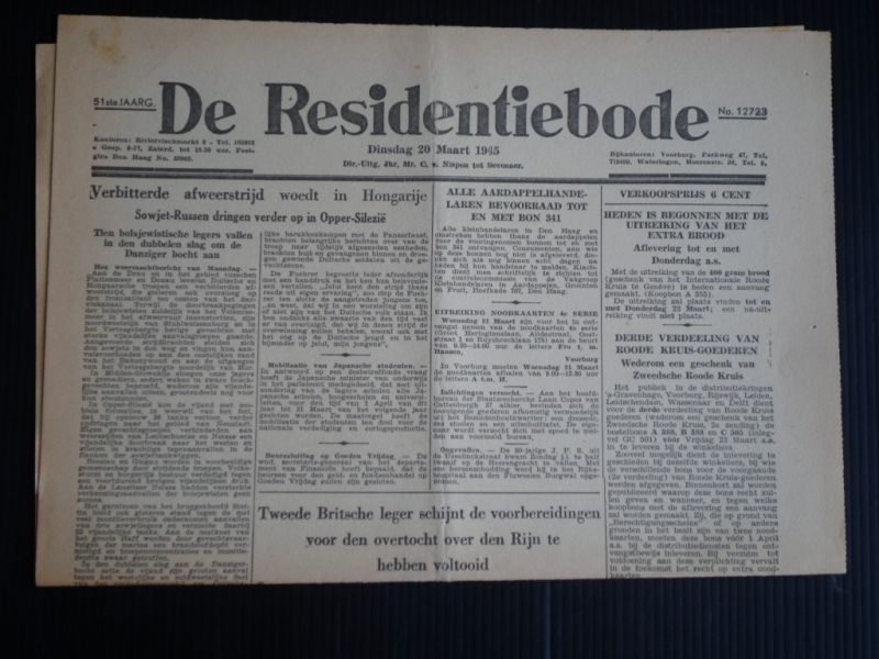 Oorlogskrant - De Residentiebode, Den Haag