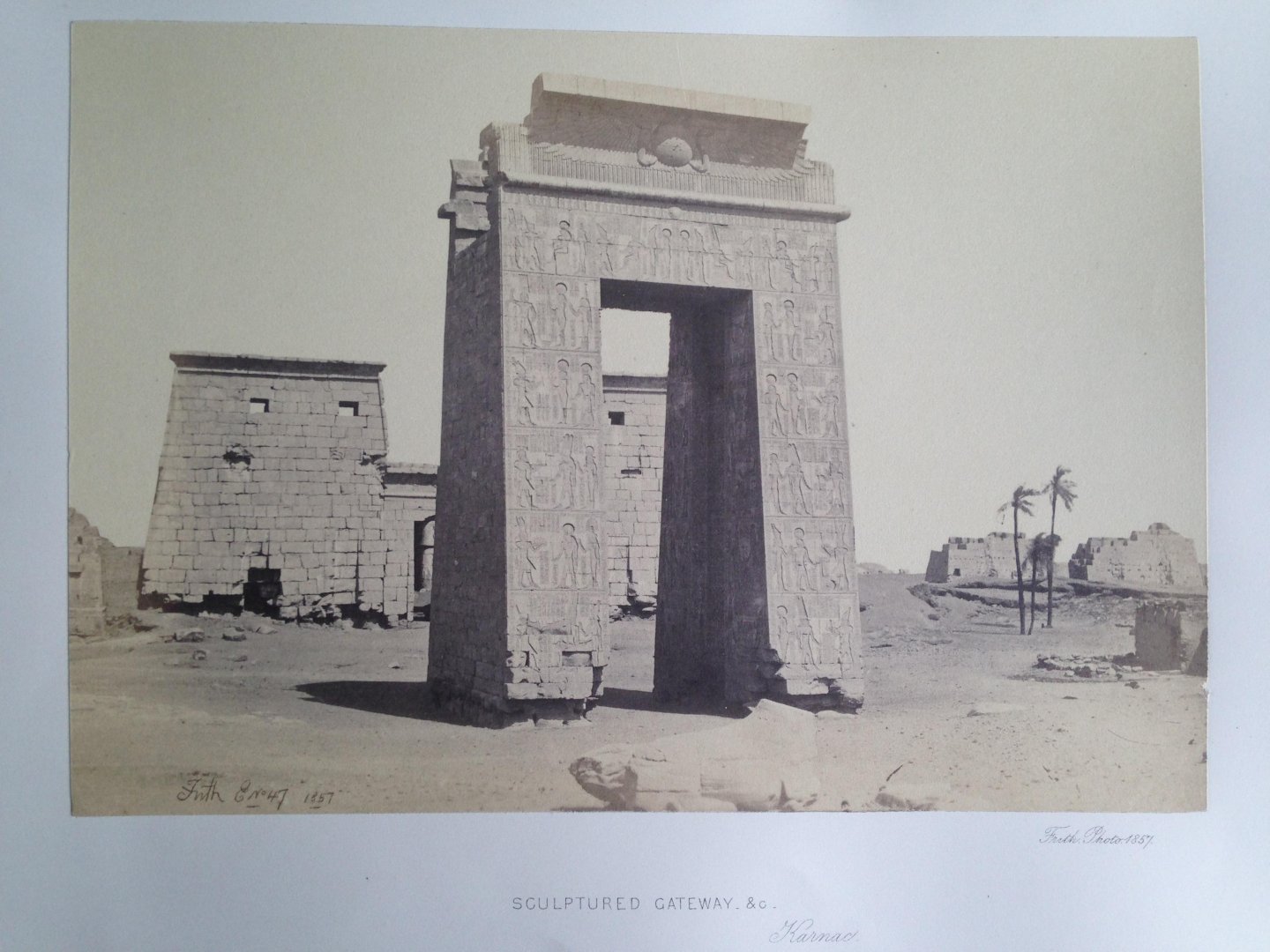 Frith, Francis - Sculptured Gateway & c, Karnac, Series Egypt and Palestine