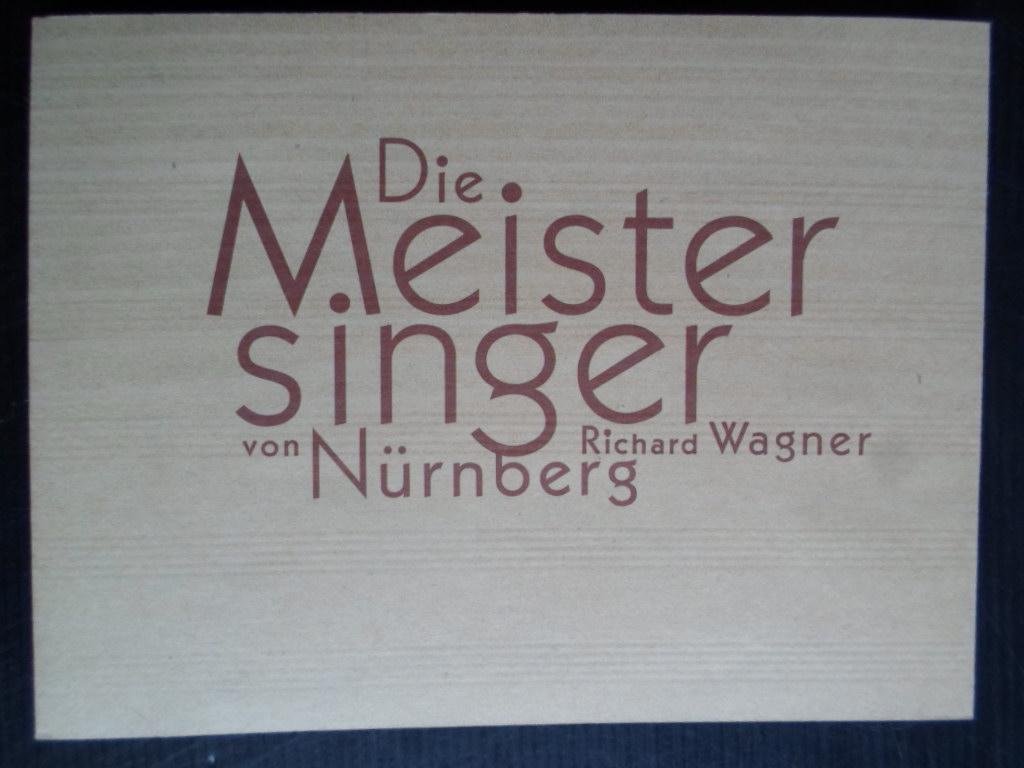 Wagner, Richard - Die Meistersinger von Nrnberg, Libretto