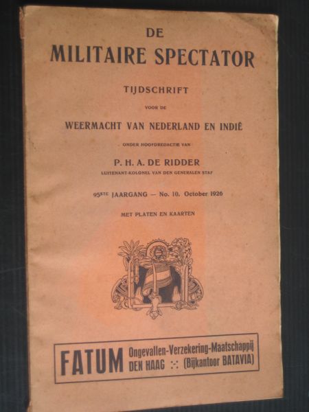  - De Militaire Spectator, Tijdschrift voor de weermacht van Nederland en Indie