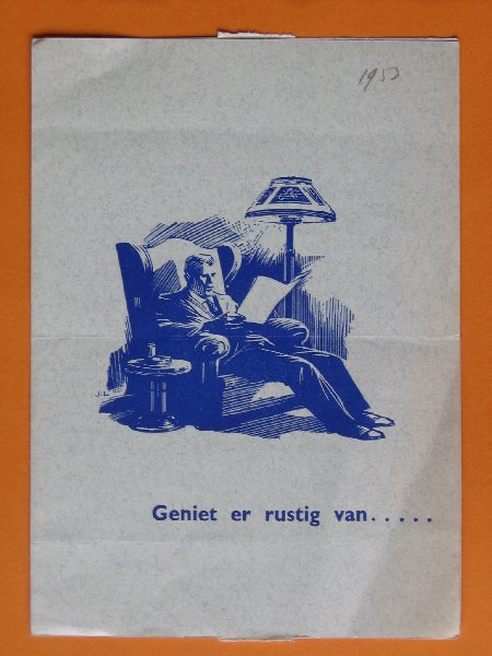Boekfolder - Geniet er rustig van