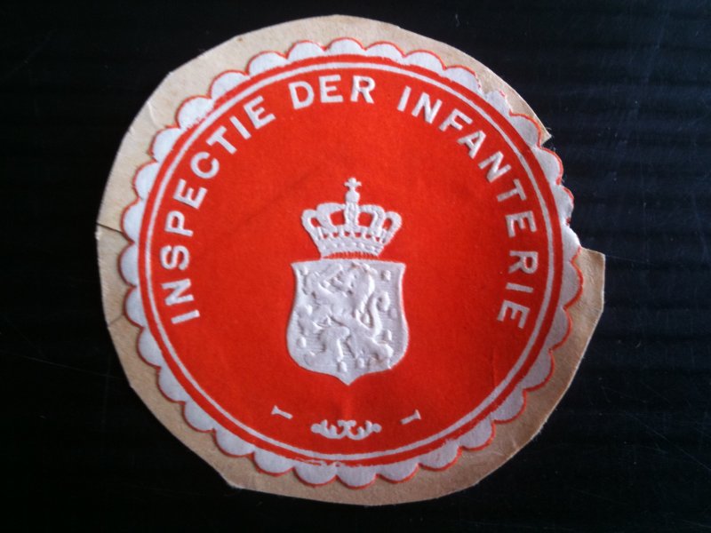  - Sluitzegel Inspectie der Infanterie