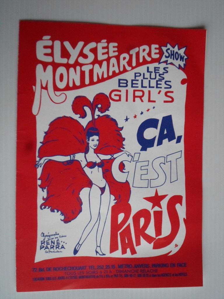  - Programma Ca c?est Paris, Elyse Montmartre Show, presente par Roger Delaporte et Ren Parra