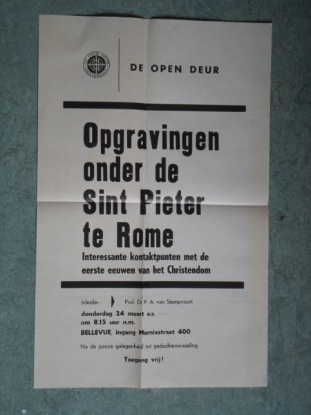 Poster - Lezing Opgravingen onder de Sint Pieter te Rome