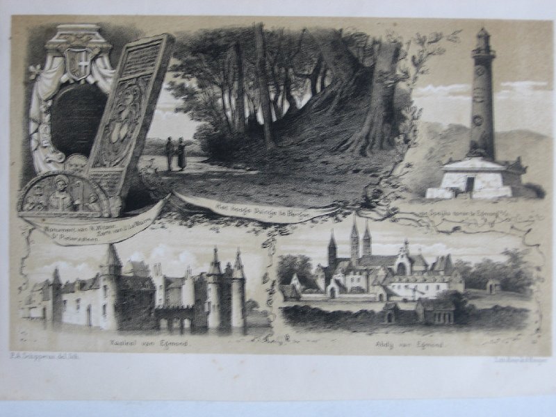 Lithografie - Egmond, Bergen