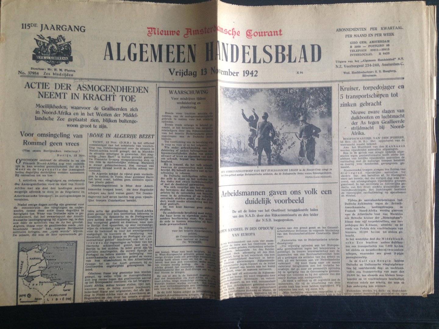 Oorlogskrant - Algemeen Handelsblad, Nieuwe Amsterdamsche Courant