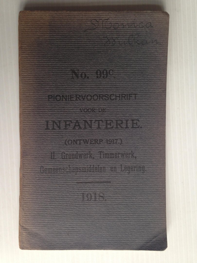  - Voorschrift 99C Pioniervoorschrift voor de Infanterie