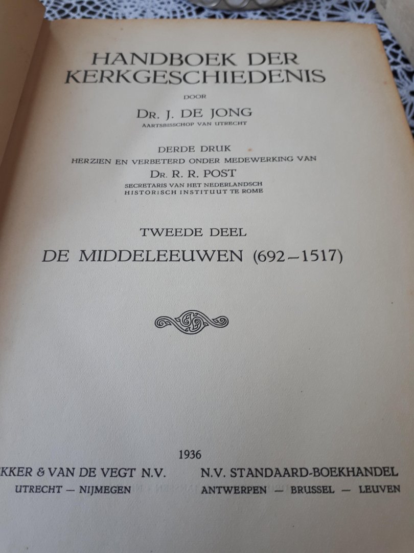 Boekwinkeltjes Nl De Jong Dr J Handboek Der Kerkgeschiedenis