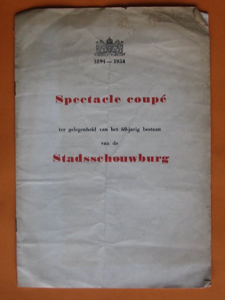 Folder - 60-jarig bestaan Stadsschouwburg, 1894-1954