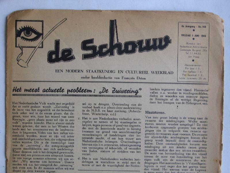  - De Schouw, modern staatkunstig en cultureel weekblad