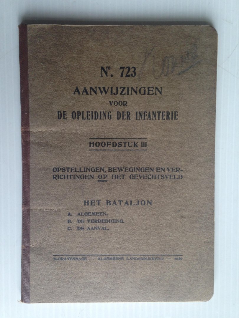  - Voorschrift 73, Aanwijzingen voor Opleiding der Infanterie