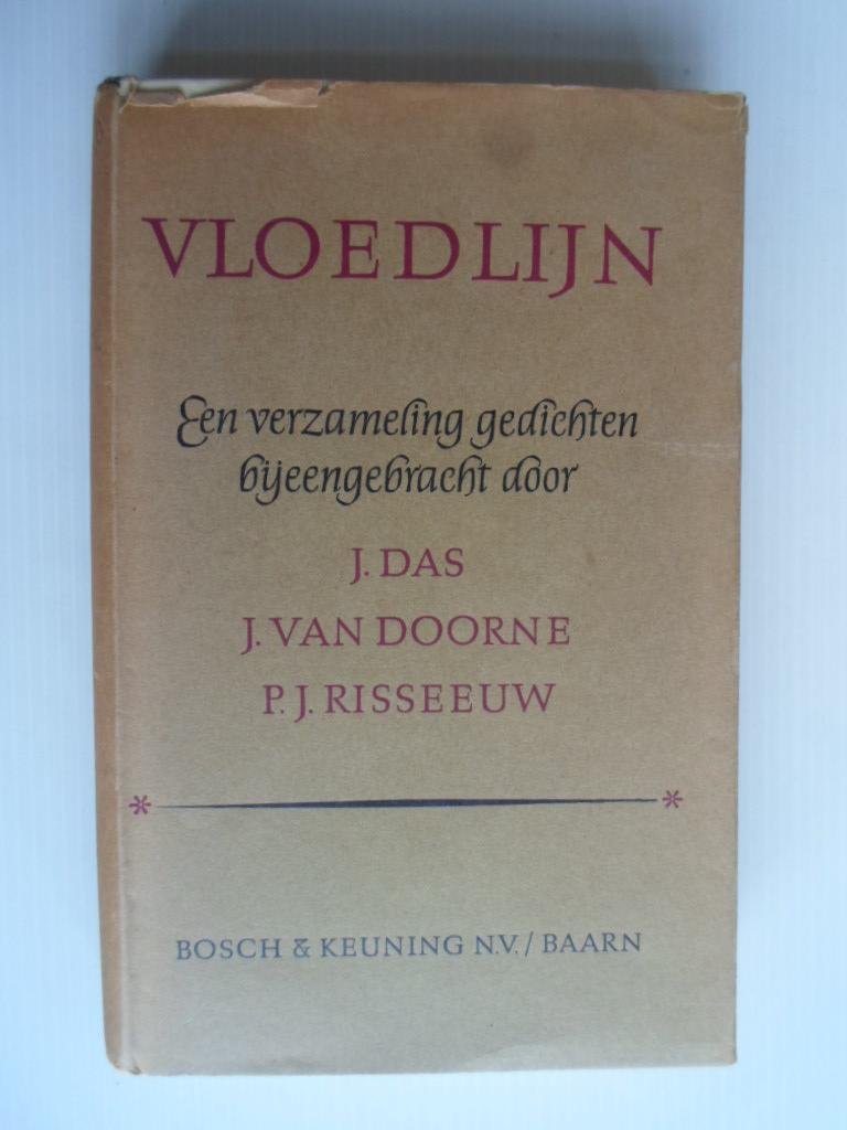 Das,J. &  J.van Doorne, P.J.Risseeuw, bijeengebracht door - Vloedlijn, Een verzameling gedichten