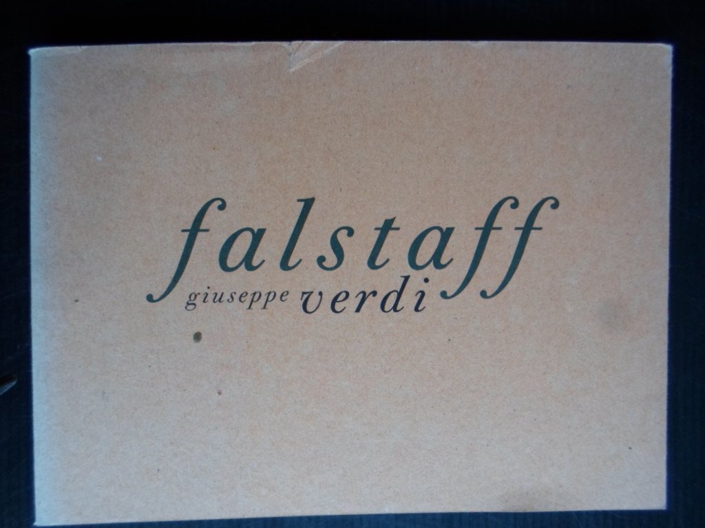 Verdi, Giuseppe - Falstaff, Libretto