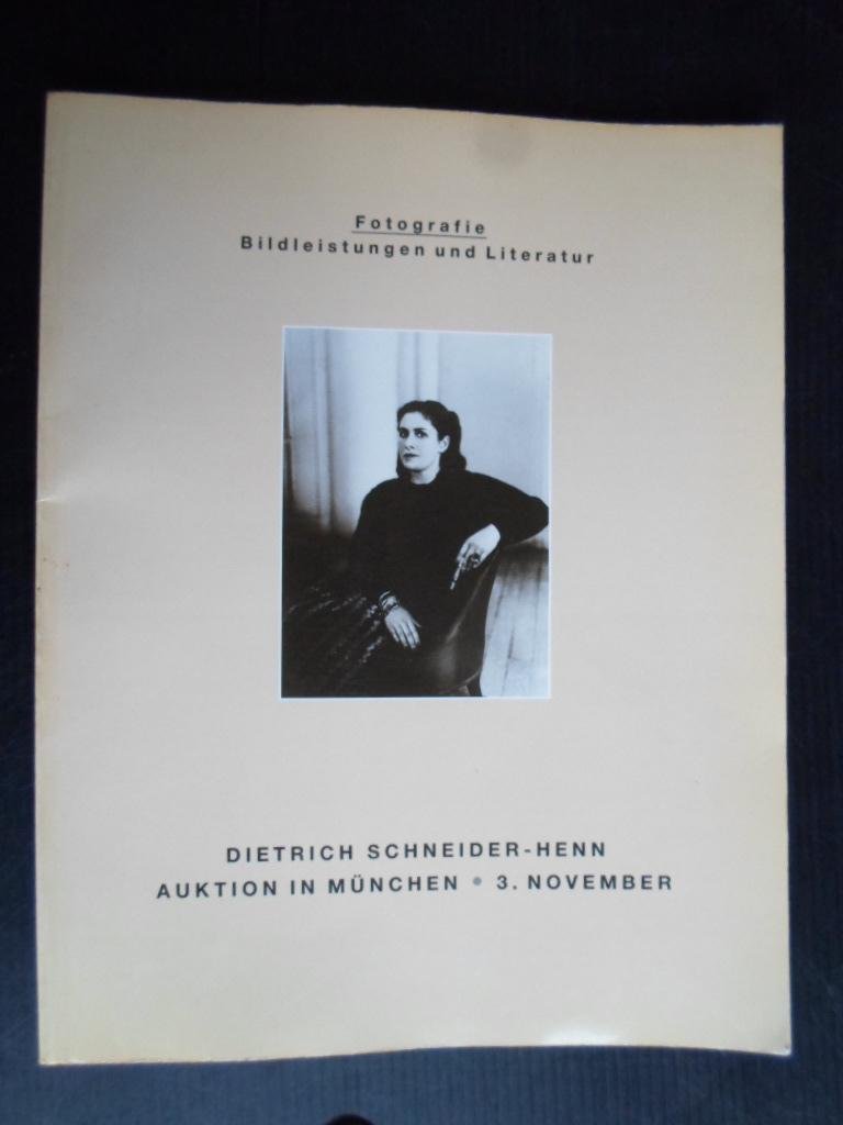 Catalogus Dietrich Schneider-Henn, Mnchen - Fotografie, Bildleistuingen und Literatur
