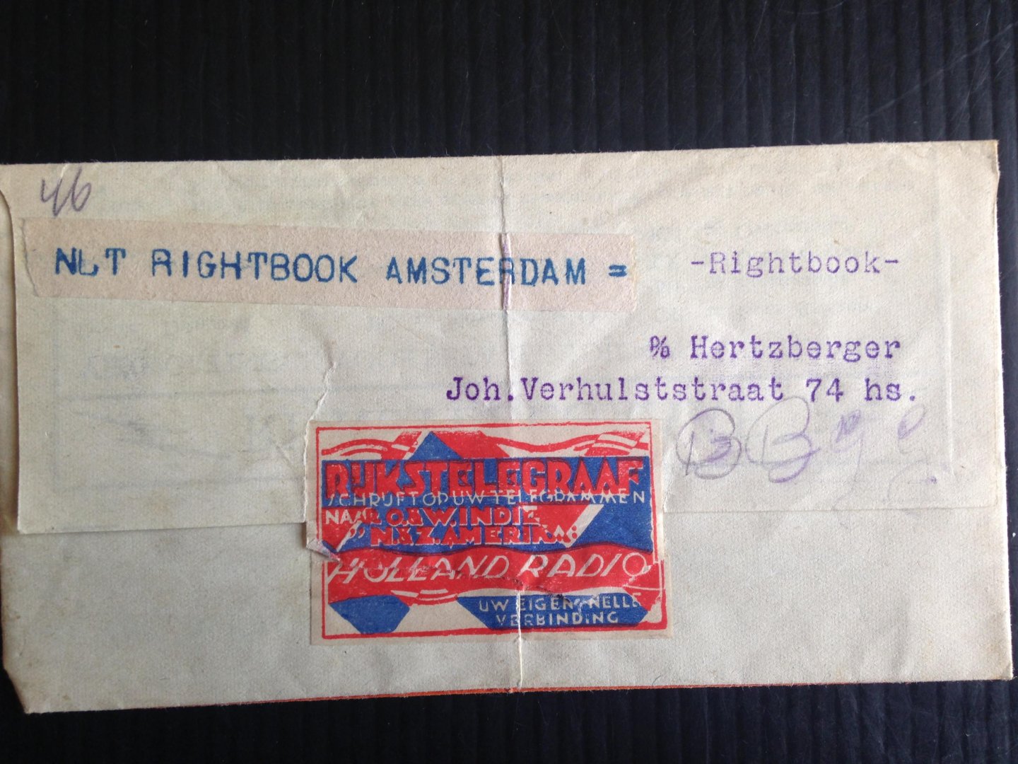  - Telegram 1933, Internationaal Antiquariaat Hertzberger, nr 10