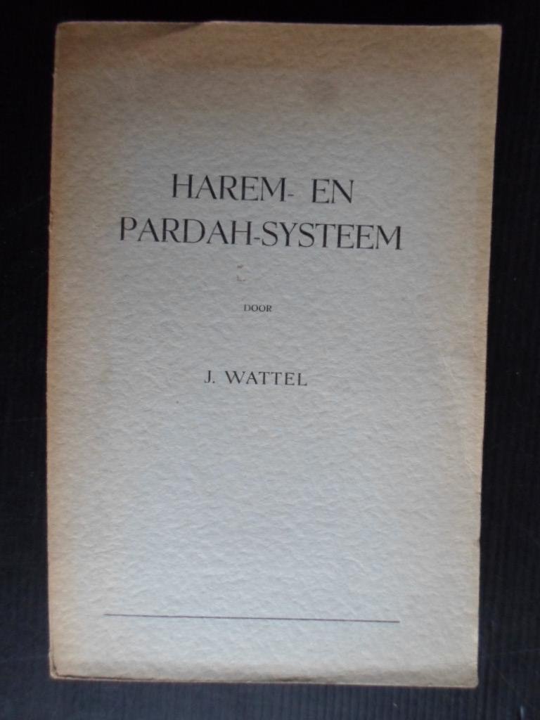 Wattel, J. - Proefschrift Harem-en Pardah-systeem