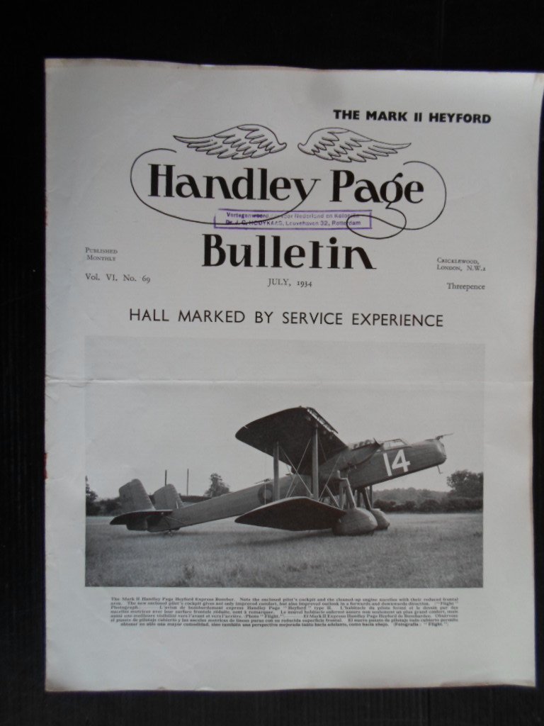  - Handley Page Bulletin