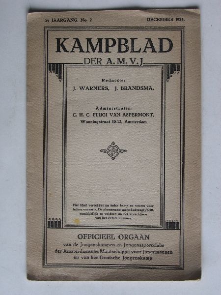  - Kampblad der Amsterdamsche Maatschappij voor Jongemannen