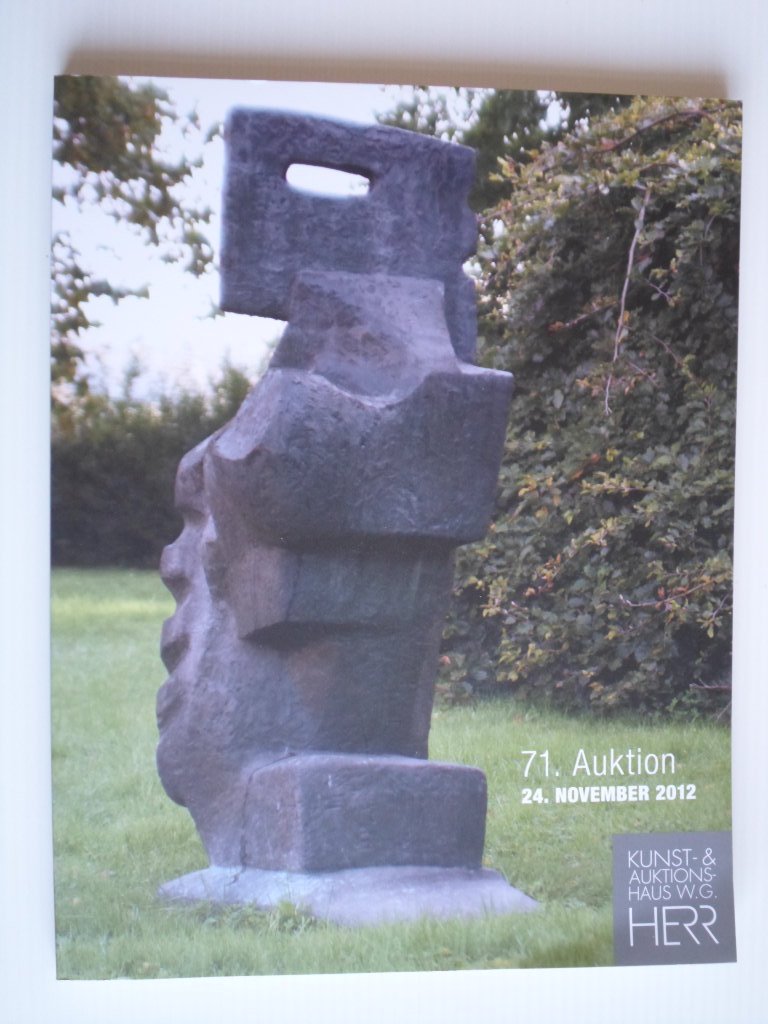  - Catalogus 71.Auktion Kunst und Auktions Haus W.G.Herr