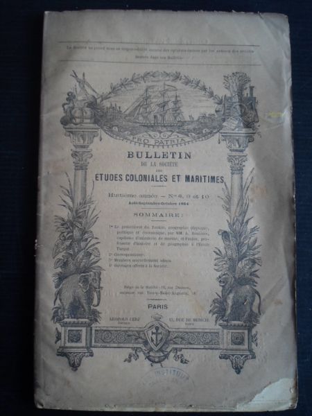  - Bulletin de la Societe des Etudes Coloniales et Maritimes