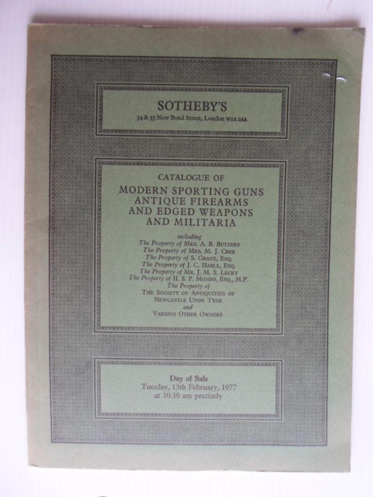 Catalogue Sotheby?s - Good Modern Sporting Guns, Antique Firearms, Edged Weapons and Militaria