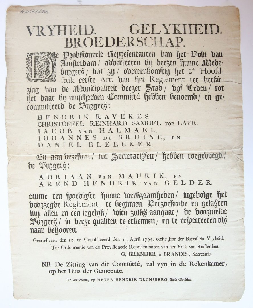 Boekwinkeltjes Nl Pamphlet Vryheid Gelykheid Broederschap De