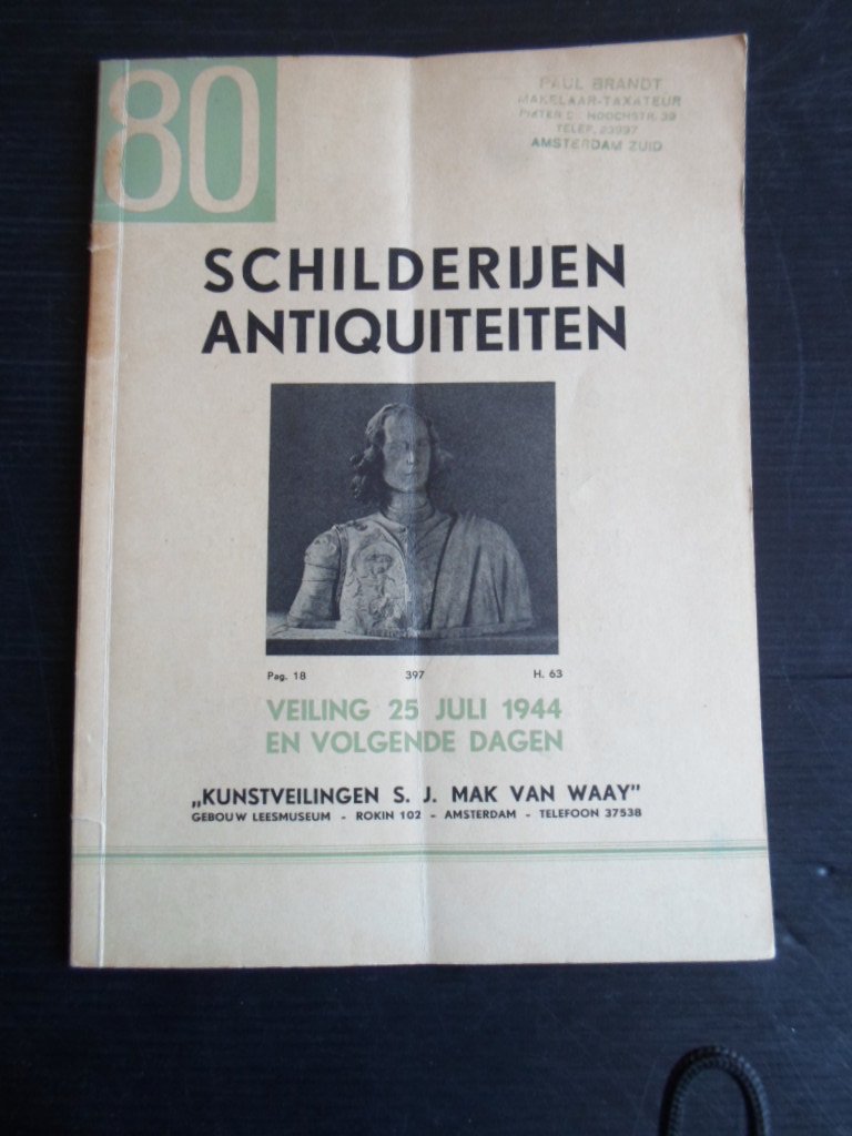 Catalogus Mak van Waay - Schilderijen Antiquiteiten