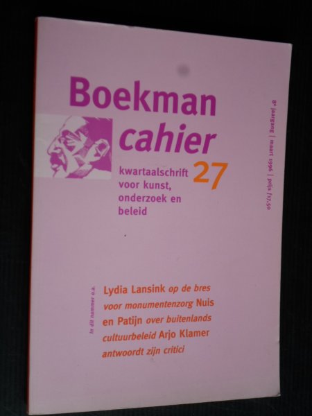  - Boekman Cahier 27, kwartaalschrift voor kunst, onderzoek en beleid