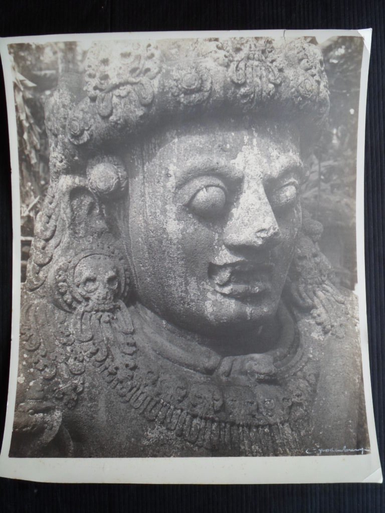Originele Foto Indie - Hindoe beeld te Singasari bij Malang, Java