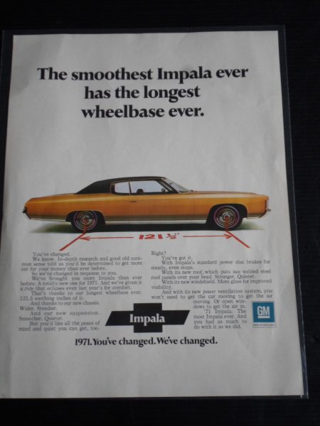  - Oude reclame van Impala 1971