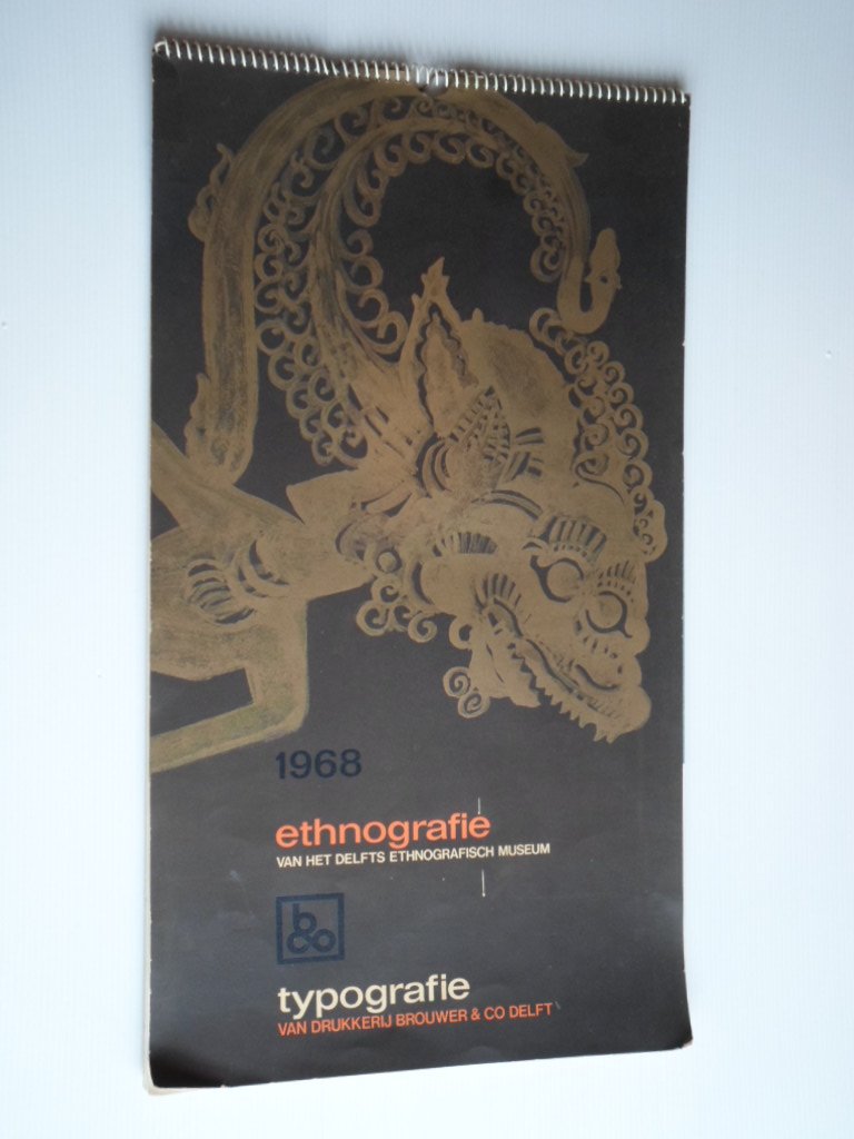  - Kalender Delfts Ethnografisch Museum 1968