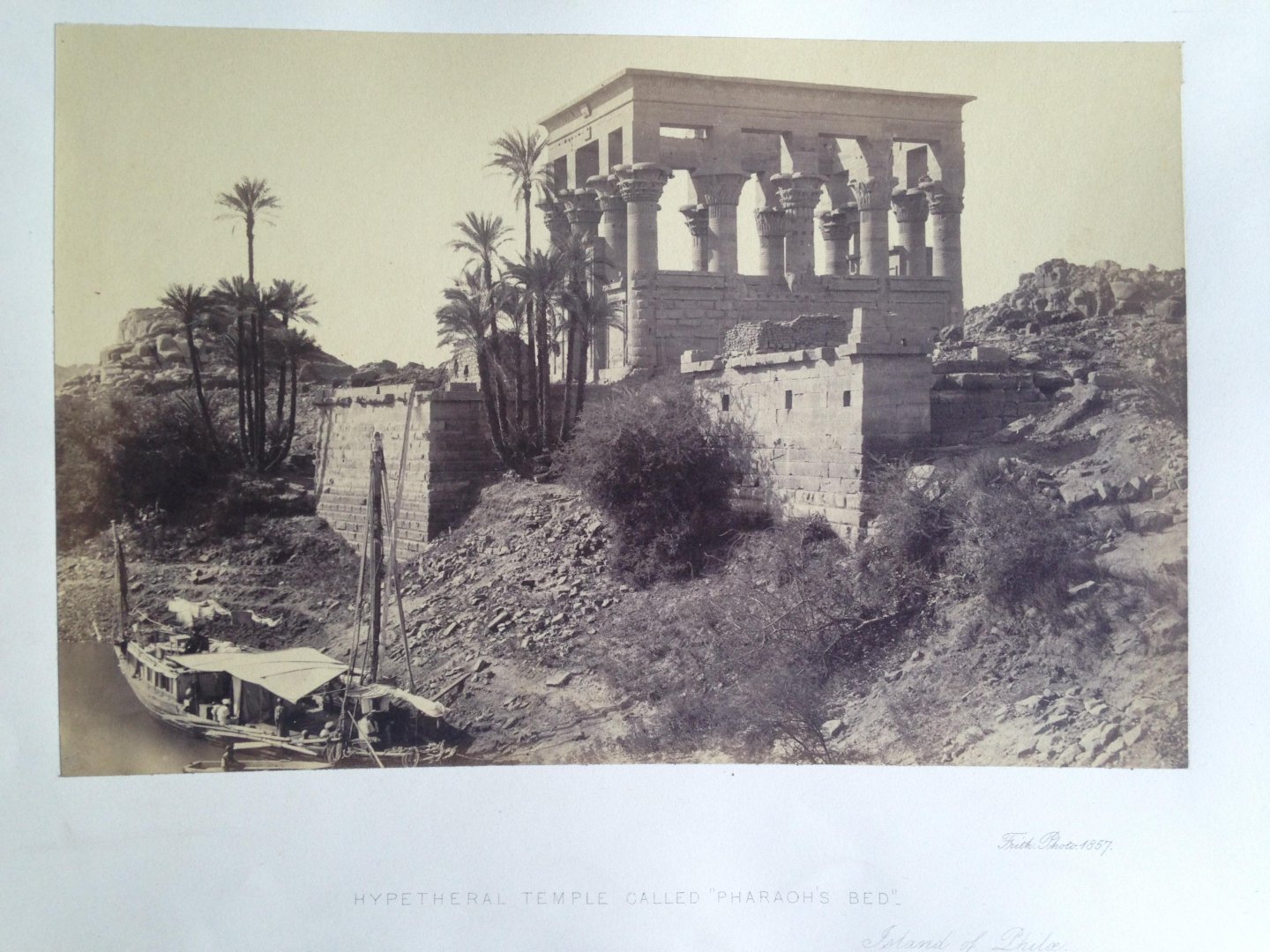 Frith, Francis - Hypetheral Temple called ?Pharaoph?s Bed?, Island of Philae, Series Egypt and Palestine