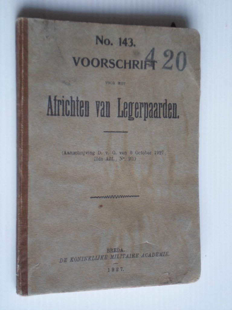  - Voorschrift 143 Africhten van Legerpaarden