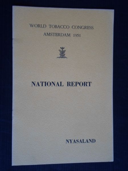  - National Report Nyasaland, World Tobacco Congress Amsterdam