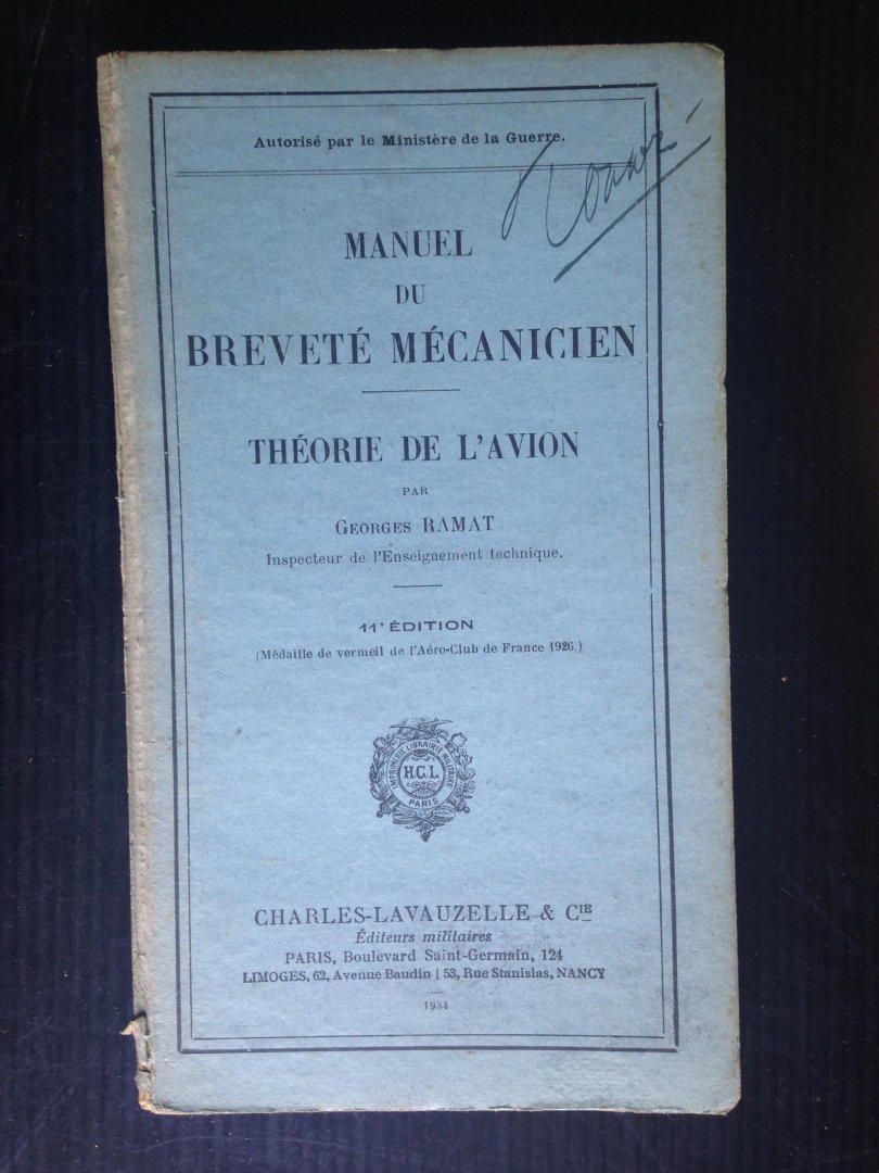 Ramat, George - Manuel du Brevete Mcanicien , Theorie de L?Avion