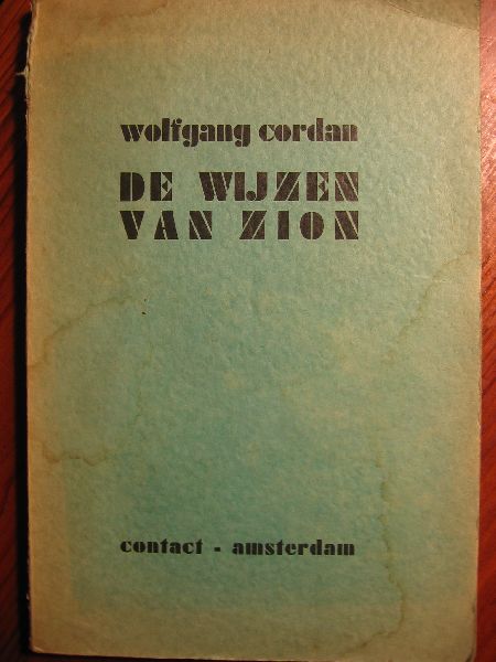 Cordan, Wolfgang - De wijzen van Zion
