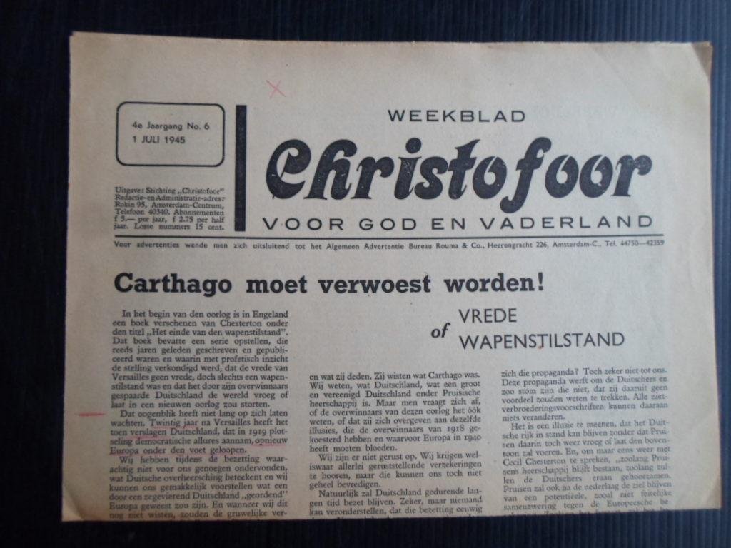 Oude krant - Christofoor, Onafhankelijk Katholiek Weekblad