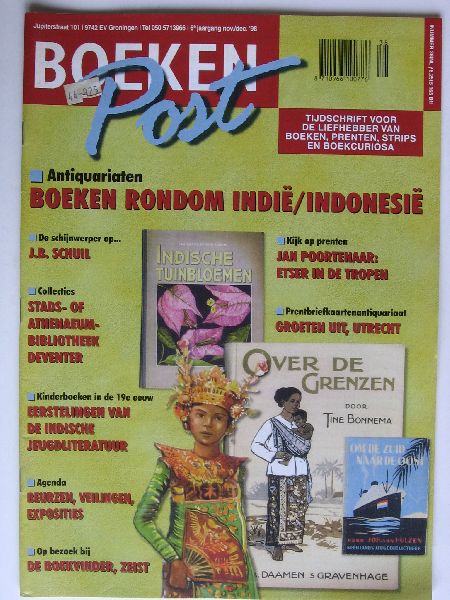Tijdschrift - Boekenpost nr 38, Boeken rondom Indie/Indonesie, Jan Poortenaar, etser in de tropen, eerstelingen in de Indische jeugdliteratuur [19e E], etc
