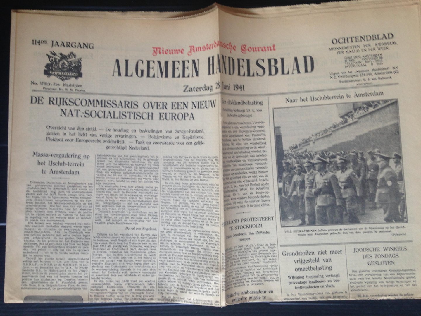 Oorlogskrant - Algemeen Handelsblad, Nieuwe Amsterdamsche Courant
