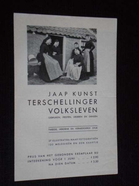 Reclamefolder - Terschellinger Volksleven