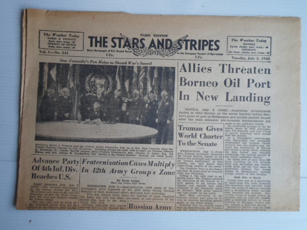  - The Stars and Stripes, Daily Newspaper of US Armed Forces in the European Theater of Operations