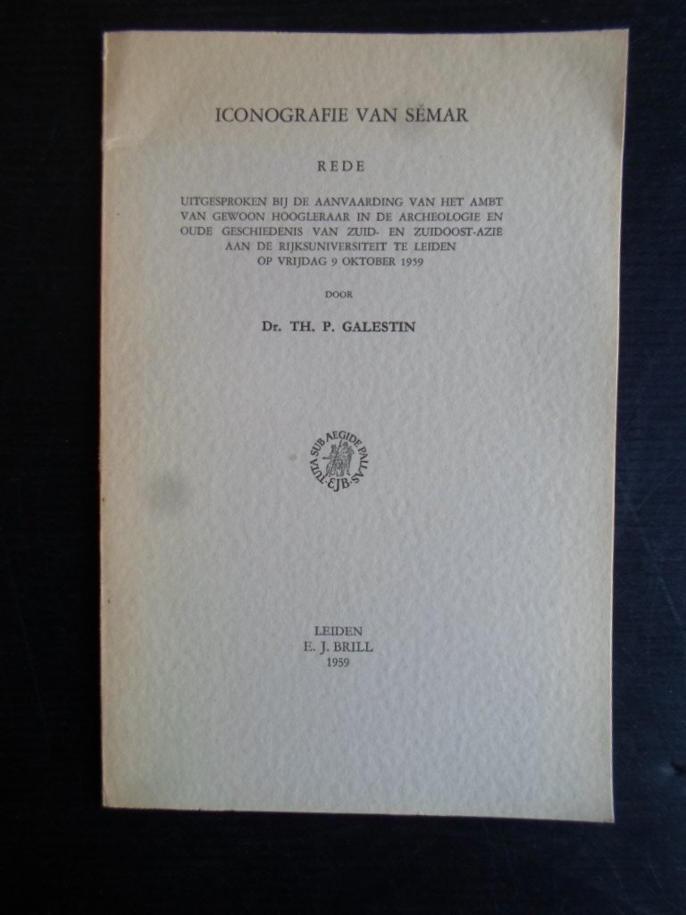 Galestin, Dr.JTh.P. - Iconografie van Semar, Rede bij aanvaarding ambt hoogleraar Archeologie en Oude Geschiedenis van Zuid en Zuidoost-Azie, RU Leiden