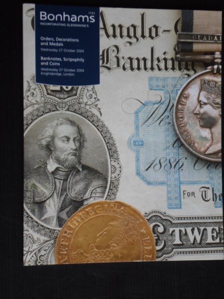Catalogus Bonhams - Orders, Decorations, Medals, Banknotes, Scripophily and Coins