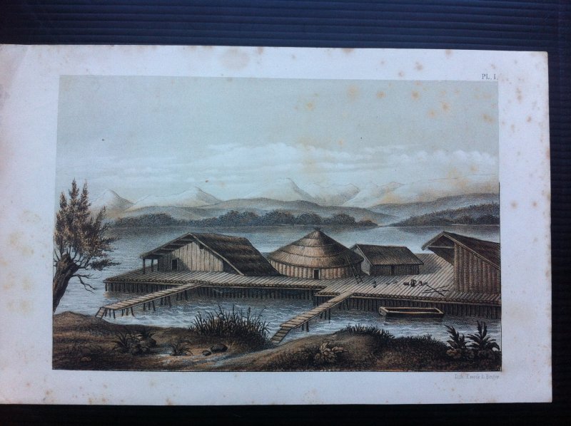 Oude 19e eeuwse litho - 'Verre Volken'