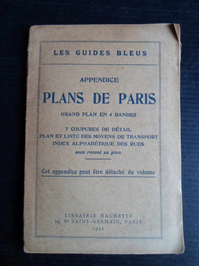  - Appendice Plans de Paris, Les Guides Bleus